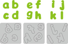 35-02(1-9)/ワンダーハウス/スポンジダイ（抜型）/アルファベット＆数字 9枚セット（注意：白いスポンジ部分は剥がさずご使用下さい）