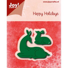 6002-1019/ジョイ・クラフツ/ダイ（抜型）/Happy Holidays Holly Deers 鹿 シカ クリスマス