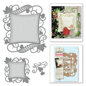 S4-525/XyoC_[Y/_Ci^j/NESTABILITIES DECORATIVE ACCENTS VICTORIAN GARDEN DECORATIVE CURVED SQUARE ETCHED DIES  c^  ACr[ t[