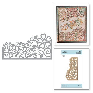 S4-914/XyoC_[Y/_Ci^j/Shapeabilities Side Floral Panel Etched Dies Blooming Garden by Marisa Job t[  R[i[