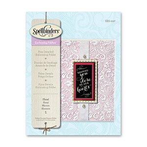 SES-007/XyoC_[Y/G{XtH_[/Em-Bossing Fold'ers Floral 4.25 X 5.5 In Single Sided Ԗ͗l