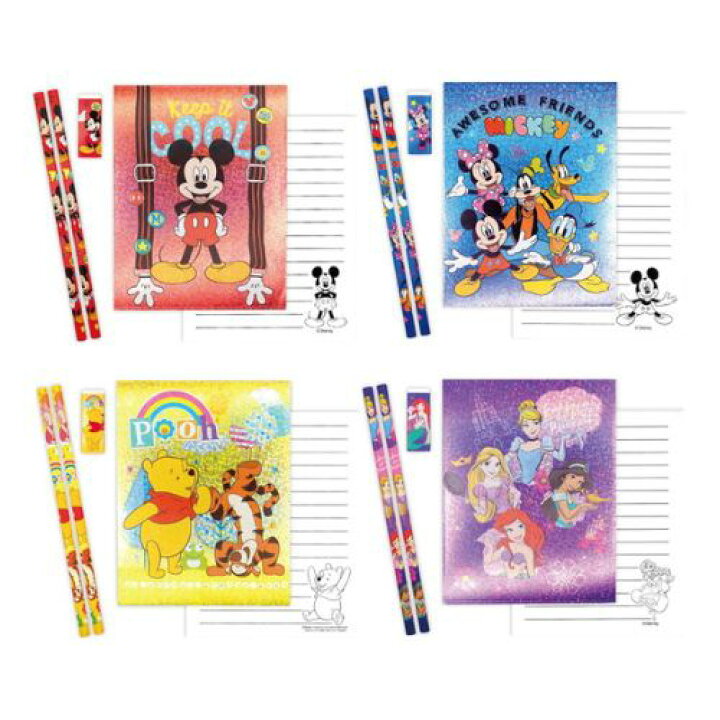 楽天市場】ディズニーキラキラ4点文具セット : ワンダーモール