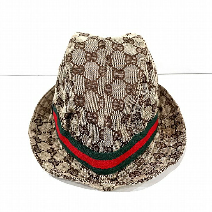 楽天市場】グッチ GUCCI シェリーライン バケットハット GGキャンバス 