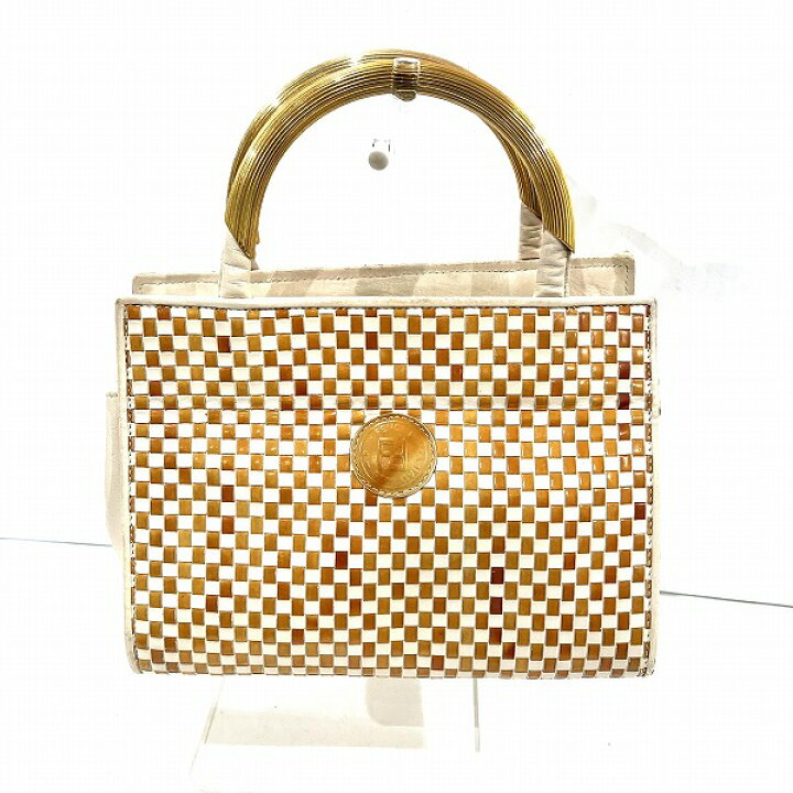 楽天市場】フェンディ FENDI 編み込み メタルハンドル バッグ 