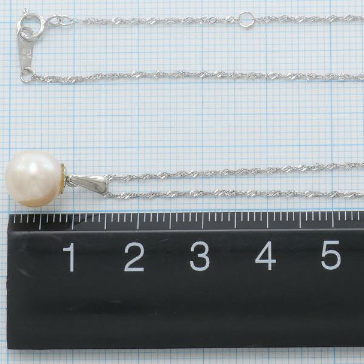 楽天市場】PT900 プラチナ PT850 ネックレス パール 総重量約2.2g 約  