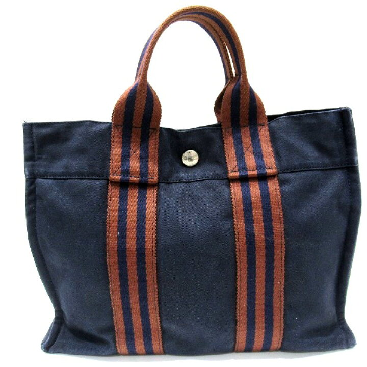 楽天市場】エルメス Hermes フールトゥ PM ネイビー バッグ トート  