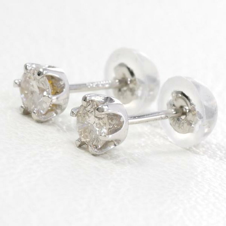 楽天市場】PT900 プラチナ ピアス ダイヤ 0.15 ×2 総重量約0.5g  
