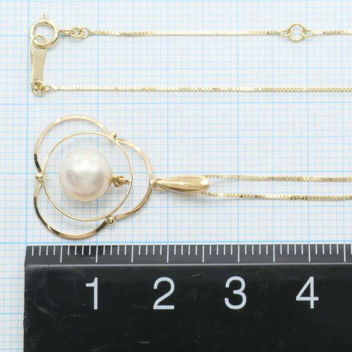 楽天市場】K18 18金 YG イエローゴールド ネックレス パール 総重量約  