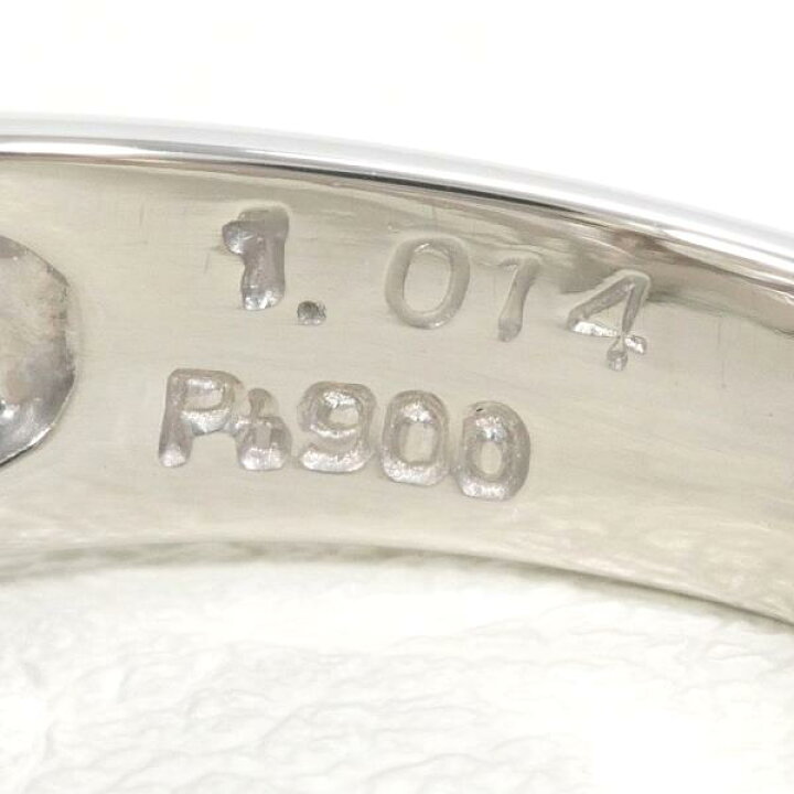楽天市場】PT900 プラチナ リング 指輪 14号 ダイヤ 1.014 鑑定書 総  