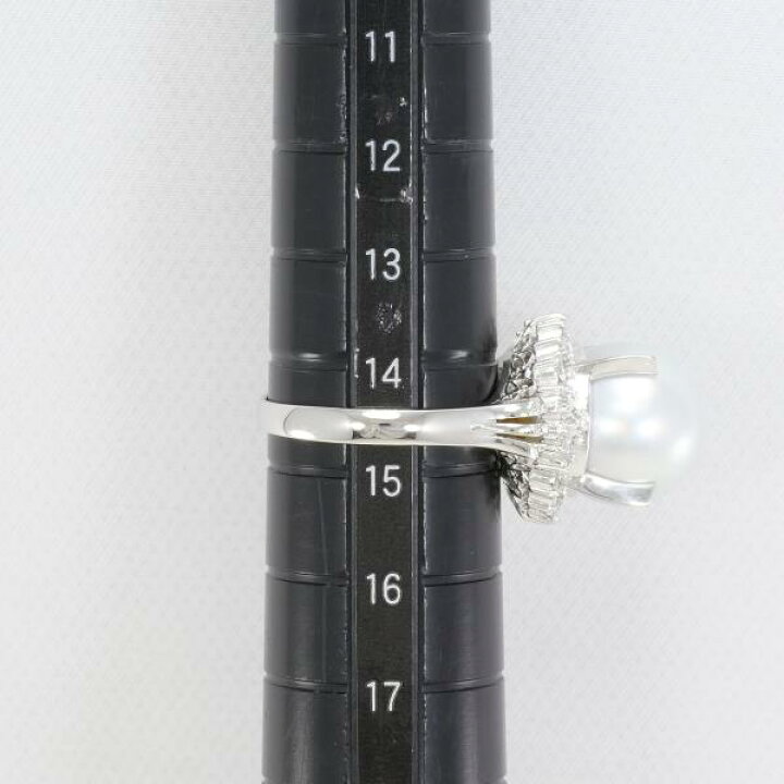 楽天市場】PT900 プラチナ リング 指輪 14.5号 南洋真珠 約12mm ダイヤ  