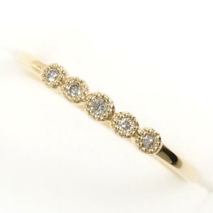 エステール K10YG リング 指輪 9号 ダイヤ 総重量約1.0g 中古 美品 