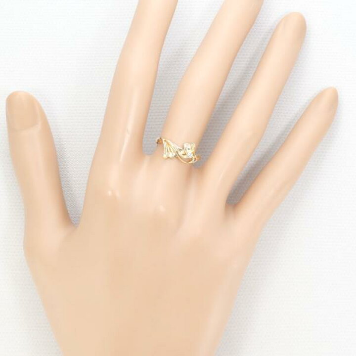 楽天市場】K9YG リング 指輪 9号 ダイヤ 総重量約1.1g ジュエリー 中古  