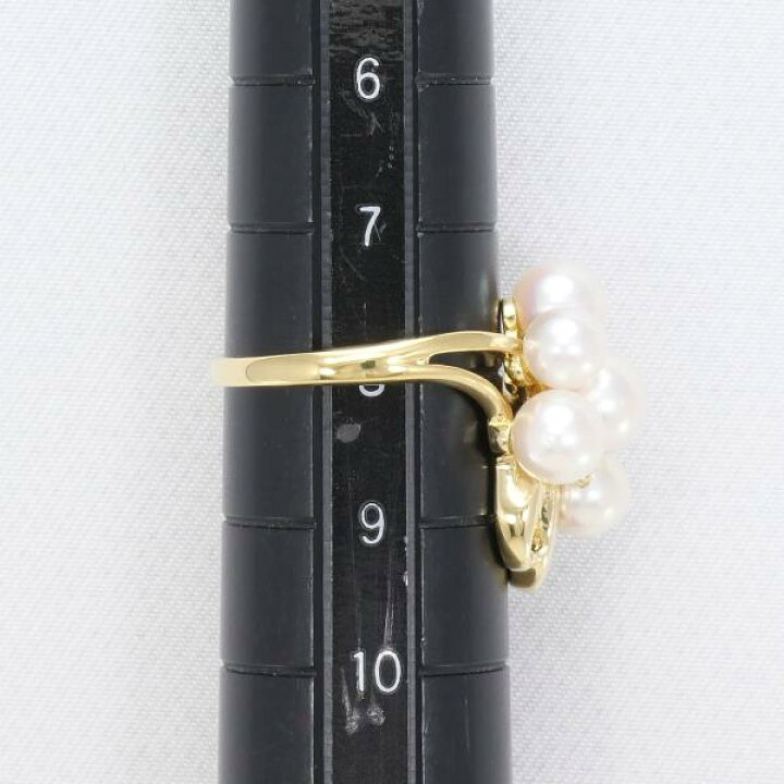 楽天市場】K18 18金 YG イエローゴールド リング 指輪 8号 パール 約4  