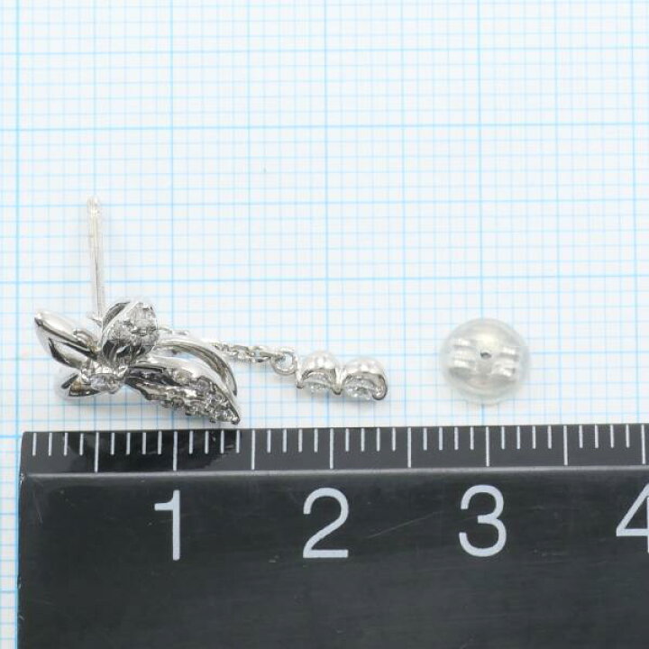 楽天市場】K18 18金 WG ホワイトゴールド ピアス ダイヤ 0.25 ×2 総  