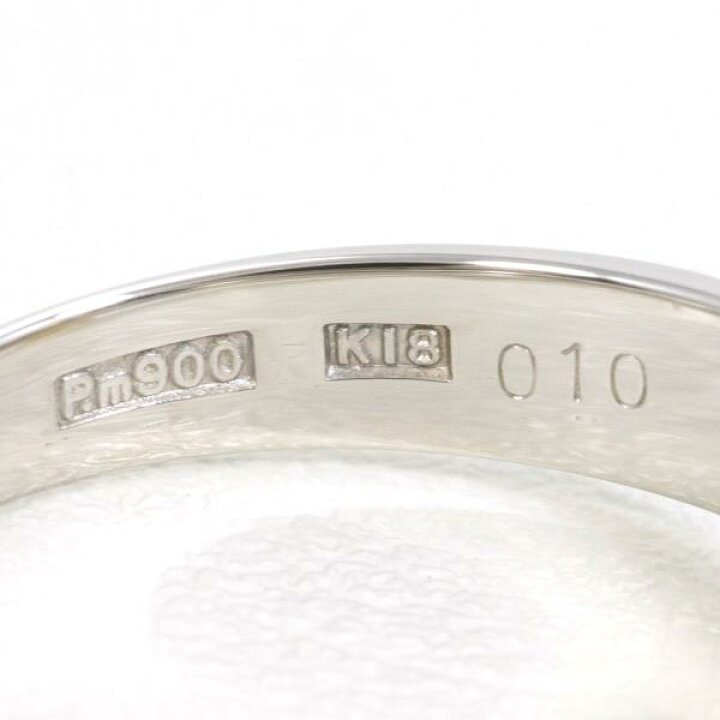 楽天市場】PT900 プラチナ K18YG リング 指輪 9.5号 ダイヤ 0.10 総  