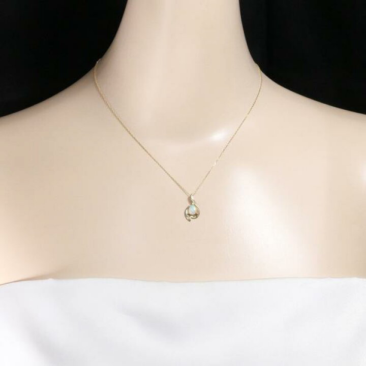 楽天市場】14K YG ネックレス オパール 総重量約1.6g 約40cm  