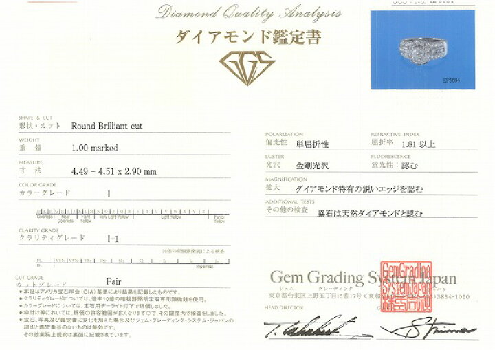 楽天市場】PT900 プラチナ リング 指輪 14.5号 ダイヤ 1.00 鑑定書 総  