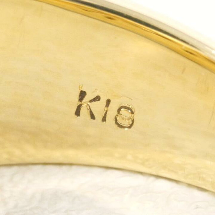 楽天市場】K18 18金 YG イエローゴールドWG リング 指輪 10.5号 ダイヤ  