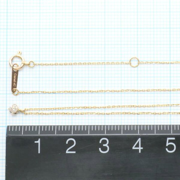 楽天市場】カナル4℃ K18PG ネックレス ダイヤ 総重量約0.9g 約39cm  