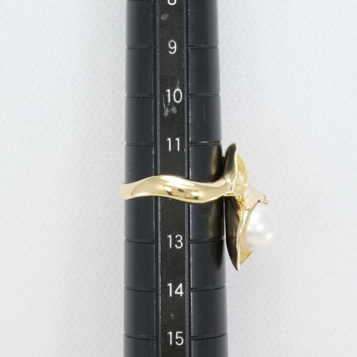 楽天市場】K18 18金 YG イエローゴールド リング 指輪 12号 パール 約  