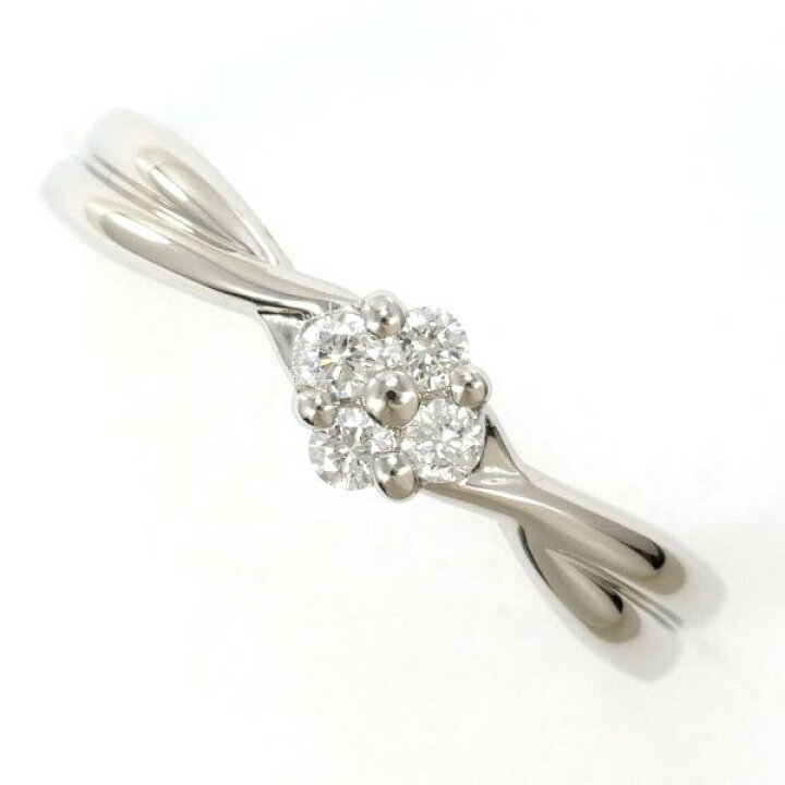 PT900 プラチナ リング 指輪 2号 ダイヤ 総重量約2.5g ジュエリー 中古  