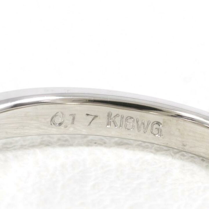 楽天市場】K18 18金 WG ホワイトゴールド リング 指輪 10号 ダイヤ  