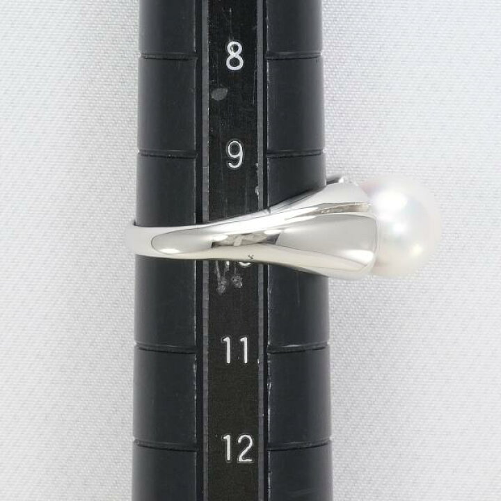 楽天市場】PT900 プラチナ リング 指輪 10号 パール 約8.5mm ダイヤ  