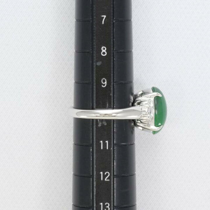 楽天市場】PT900 プラチナ リング 指輪 10号 ヒスイ 4.16 ダイヤ 0.24  