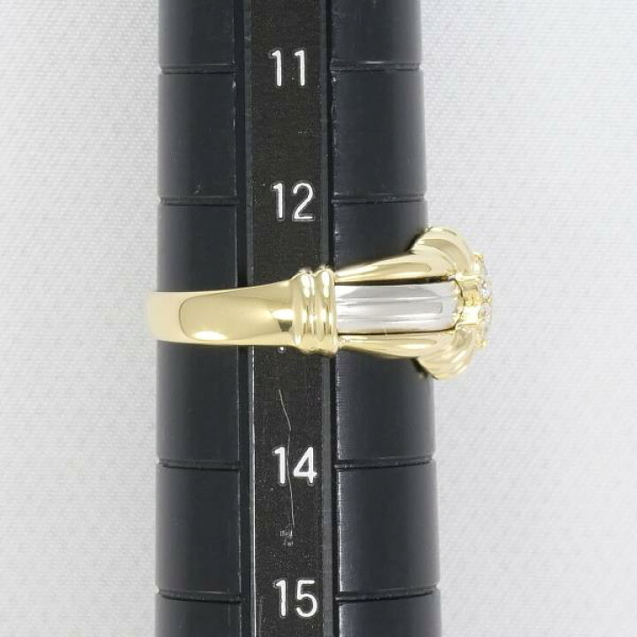 楽天市場】PT900 プラチナ K18YG リング 指輪 13号 ダイヤ 0.12 総重量  
