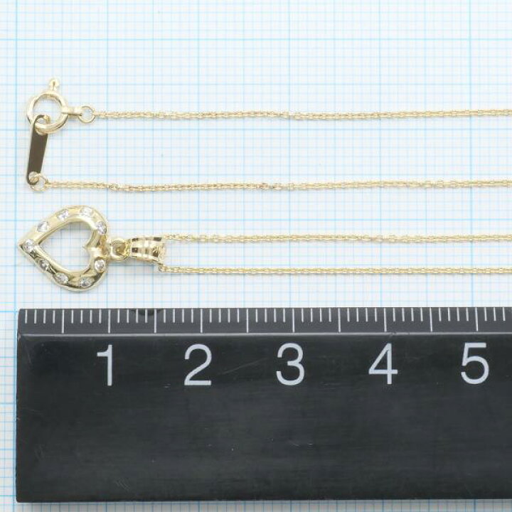 楽天市場】10K YG ネックレス ジルコニア 総重量約1.4g 約40cm  