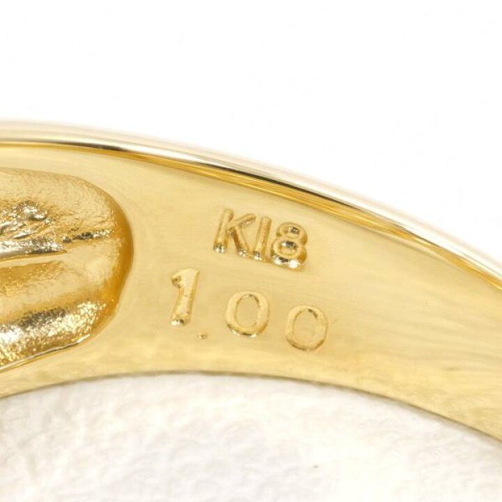 楽天市場】K18 18金 YG イエローゴールド リング 指輪 14号 ダイヤ  