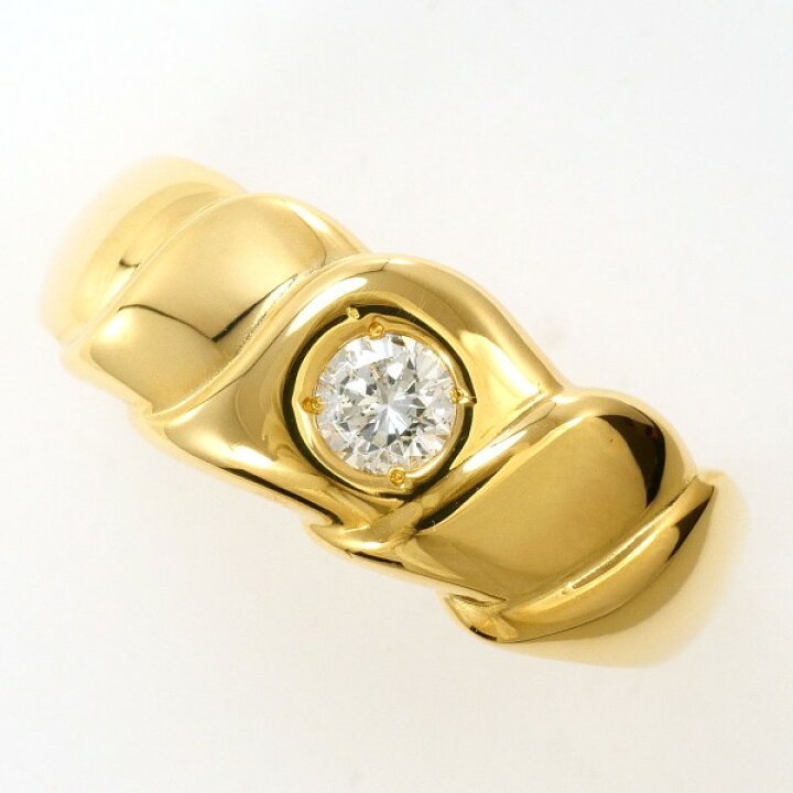 楽天市場】K18 18金 YG イエローゴールド リング 指輪 15号 ダイヤ  