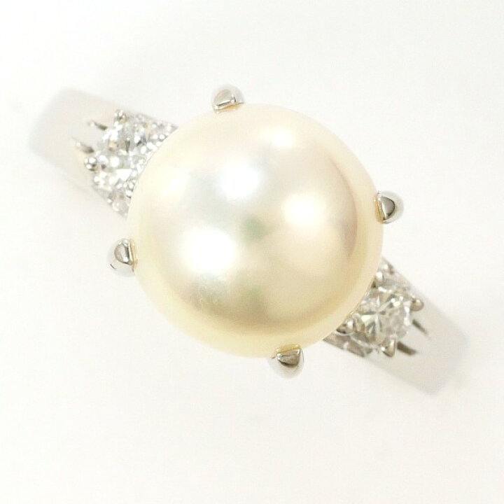 楽天市場】PT900 プラチナ リング 指輪 10号 パール(真珠) 約9mm  