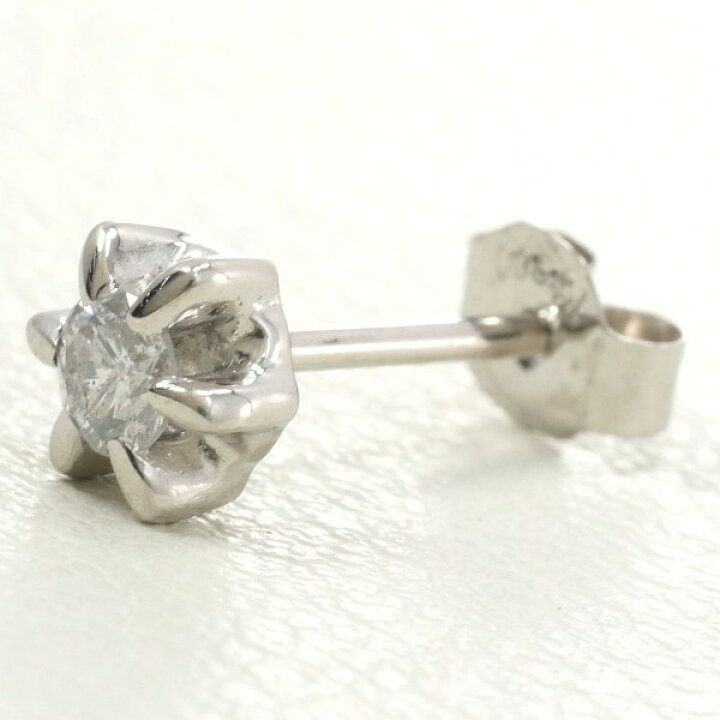 楽天市場】PT900 プラチナ ピアス(片耳) ダイヤ 0.15 総重量約0.7g  