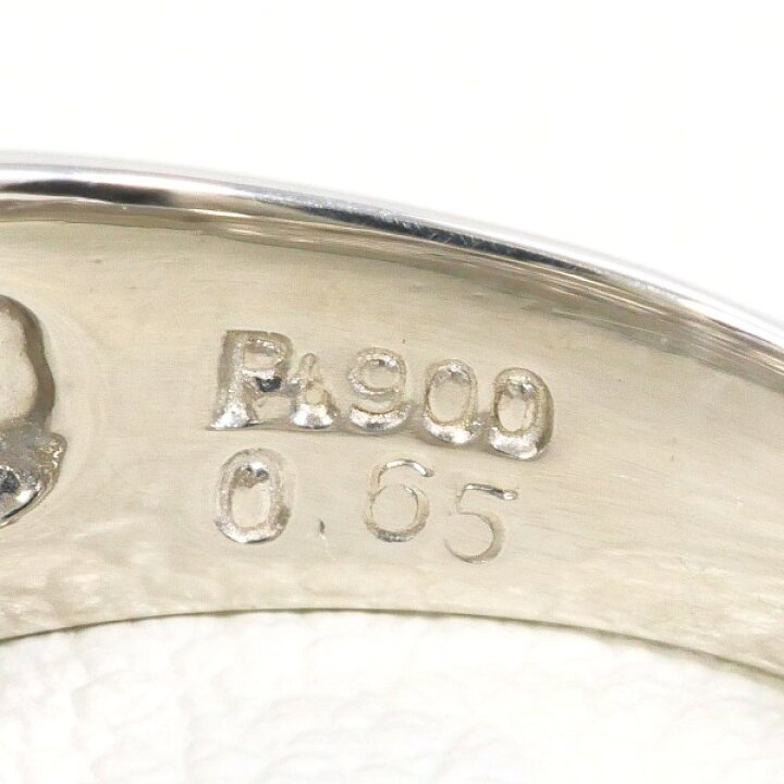 楽天市場】PT900 プラチナ リング 指輪 12.5号 ダイヤ 0.65 カード鑑別  