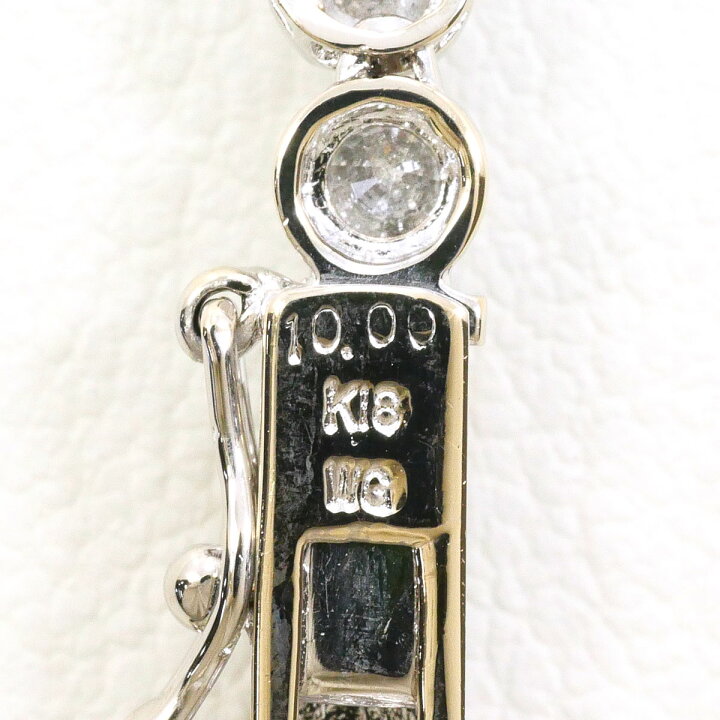 楽天市場】K18WG ネックレス ダイヤ 10.00ct カード鑑別書 約41cm 総 