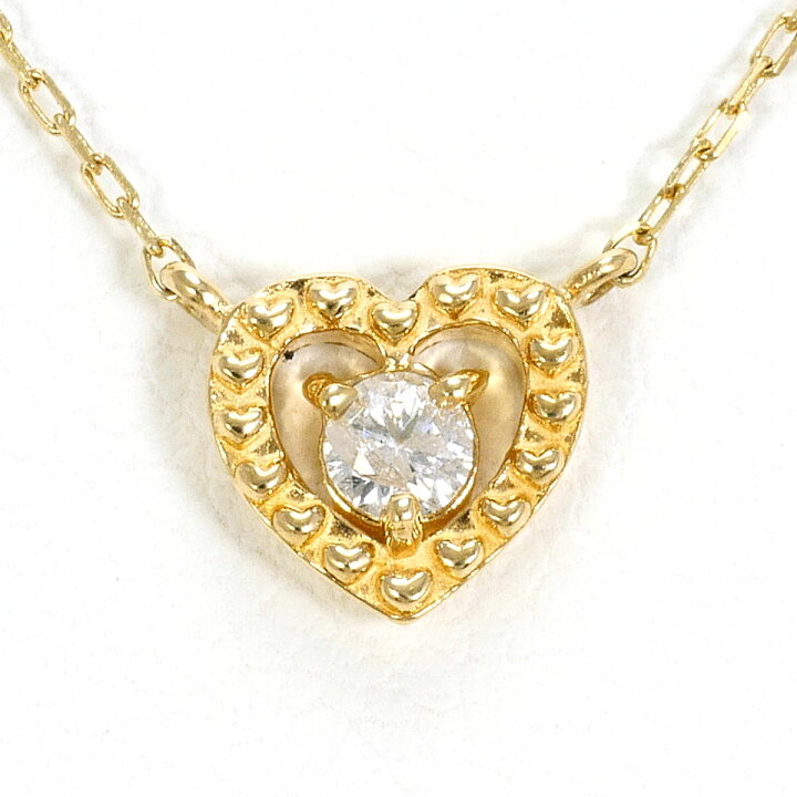 楽天市場】K10YG ネックレス ダイヤ 0.05ct 約40cm 総重量約0.7g 