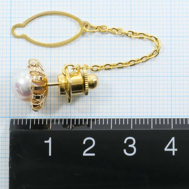 楽天市場】K18 18金 YG イエローゴールド 合金 ピンブローチ パール 総  