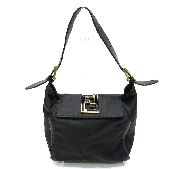 FENDI フェンディ ワンショルダーバッグ ナイロン ブラック 黒 レザー 