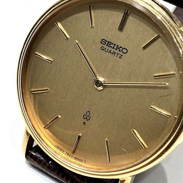 楽天市場】セイコー 14K 7820-8040 クォーツ 時計 腕時計 メンズ 送料 