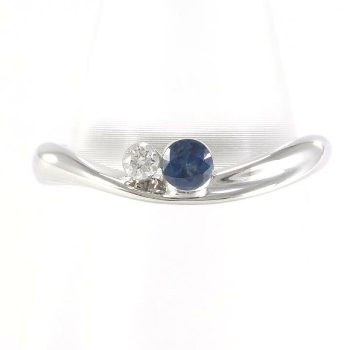 StarJewelry Pt950 サファイア ダイヤ 指輪0.05ct