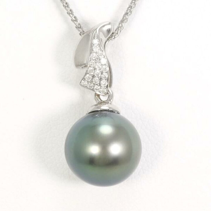 楽天市場】18K WG ネックレス パール ダイヤ 0.07 総重量約4.8g 約45cm 