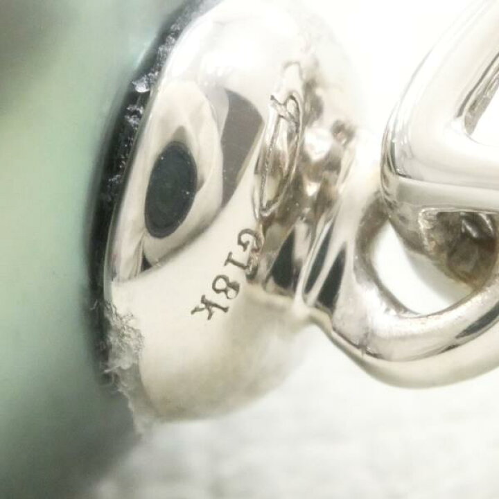 楽天市場】18K WG ネックレス パール ダイヤ 0.07 総重量約4.8g 約45cm 