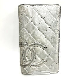 シャネル CHANEL カンボンライン ココマーク シルバー 長財布 2つ折り財布 レディース 送料無料 【中古】【あす楽】