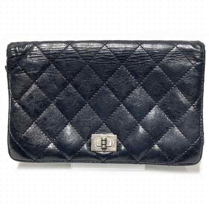 楽天市場】シャネル CHANEL マトラッセ2.25 ブラック×シルバー 長財布  
