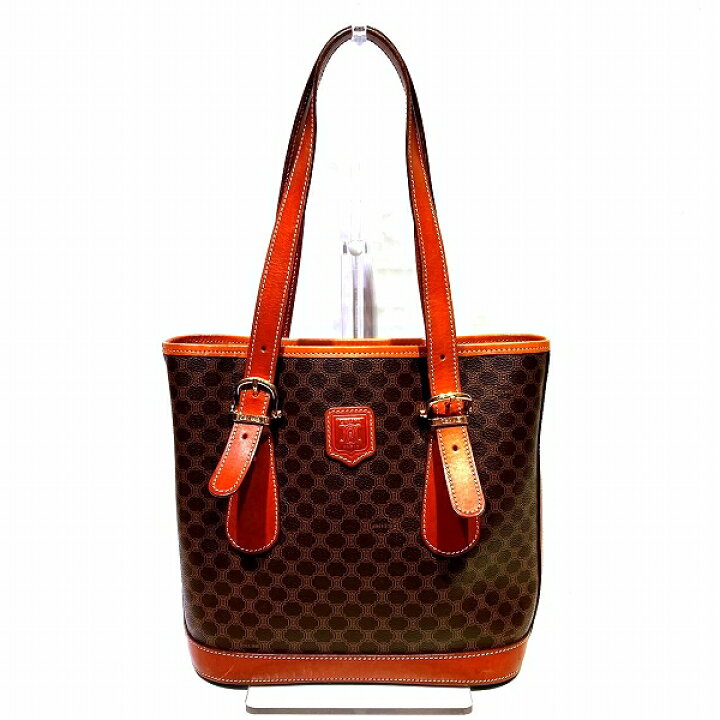 セリーヌ CELINE マカダム柄 トートバッグ ショルダーバッグ バケツ型  