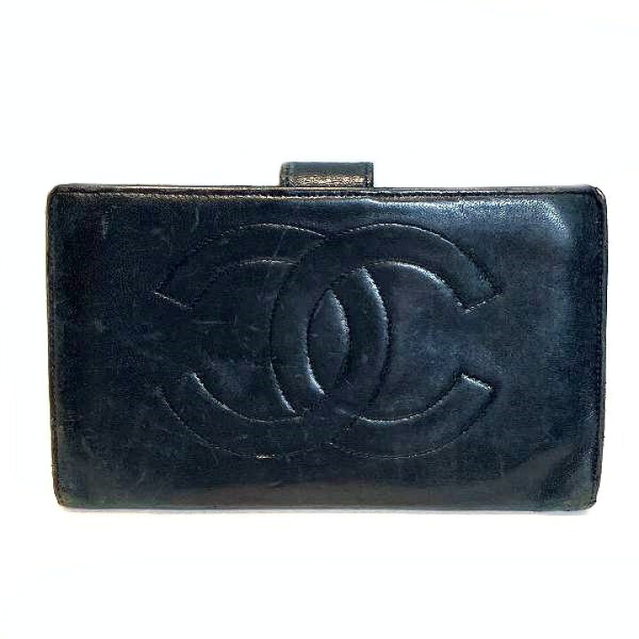 楽天市場】シャネル CHANEL ラムスキン ココマーク 長財布 2 