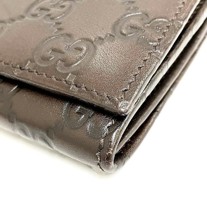 楽天市場】グッチ GUCCI グッチシマ 244946 ダークブラウン レザー 長  