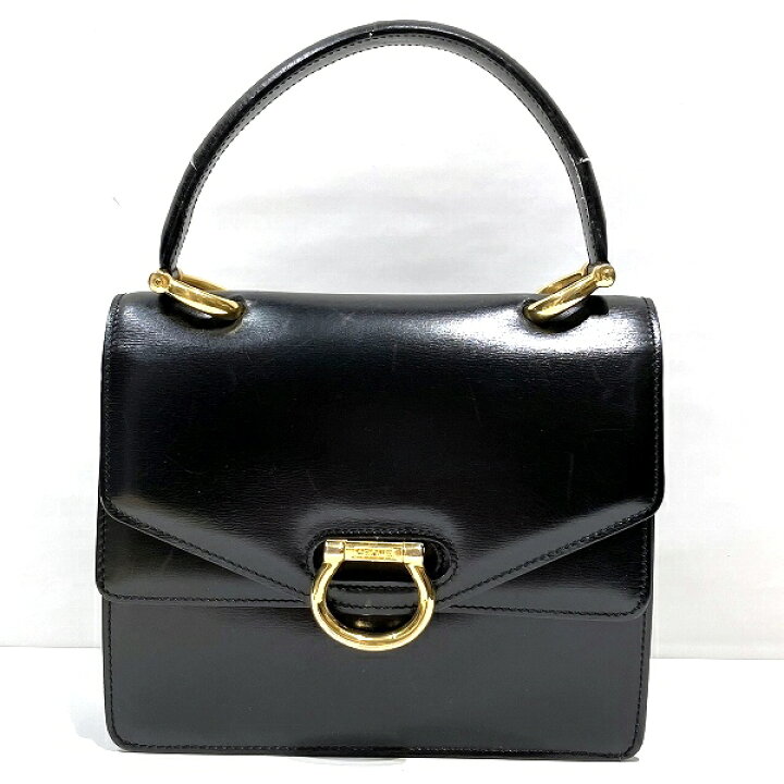 楽天市場】セリーヌ CELINE ダブルフラップ レザー ブラック バッグ 