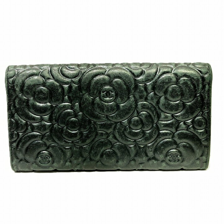 楽天市場】シャネル CHANEL ココマーク カメリア 長財布 2つ折り財布  